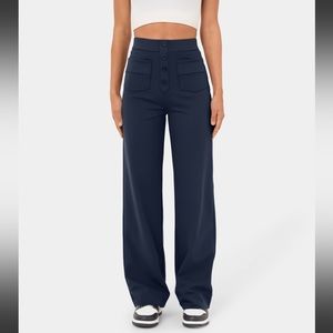 HALARA Straight Leg Casual Pants, Size Petite Large